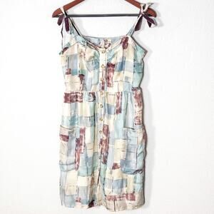 Anthropologie Maeve Printed Slip Dress Multi Size 2 Cottagecore Boho